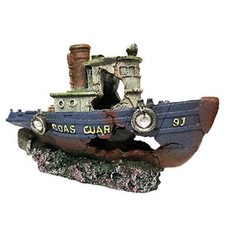 Aquarium Large Shipwreck Decorations - Fish Tank Lifelike Ship Decor Resin