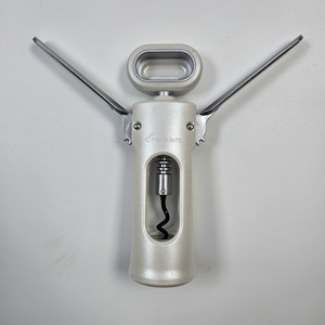 Rabbit Corkscrew Heavy Duty Wine Bottle Cork Remover Wing Handled 8" Pearl White