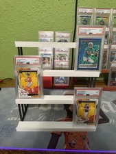 Graded Card Display Tower Stand -Fits 12 Slabs - PSA/ SGC/BGS etc (grey & white)