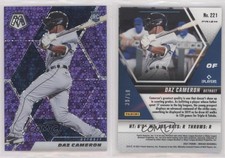 2021 Panini Mosaic Quick Pitch Purple Prizm /50 Daz Cameron #221 Rookie RC