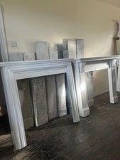 Wood fire surround fireplace for cast iron fireplace