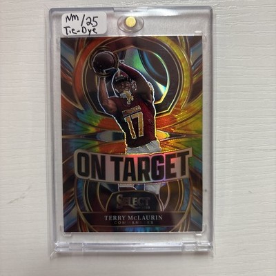 2023 Panini Select Terry McLaurin On Target Prizm Tie-Dye 17/25 Number Match 
