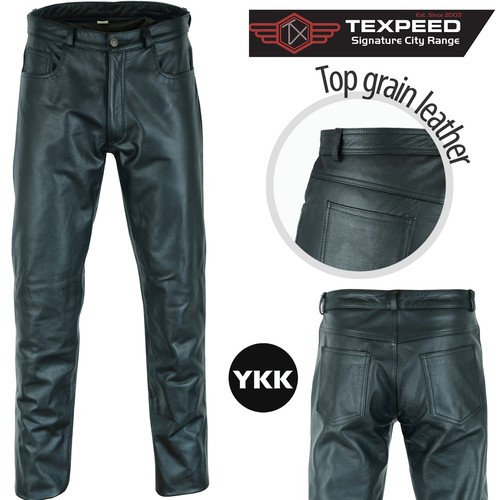 mens soft leather jeans