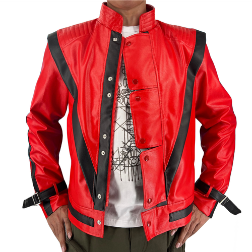 Halloween Scary Blanco Rojo Cuero Chaqueta Disfraces Imblantador - Imagen 8 de 15