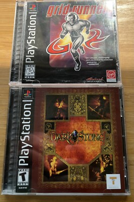 ps1 playstation games lot Dark Stone ,  Grid Runner Both Cib, Both Tested