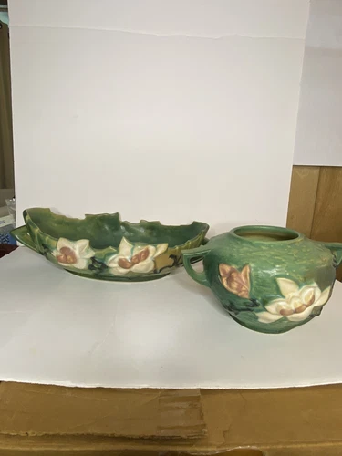 Antique Roseville Pottery Magnolia Collection Rare 2 Piece Offer