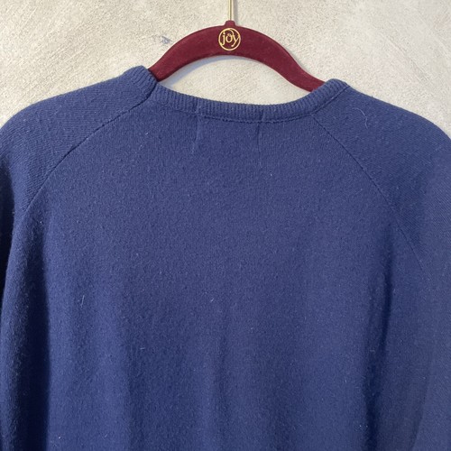 Vintage NY GIANTS Super Bowl XXI V Neck Sweater Men's XL Navy Blue 80s Logo - Picture 12 of 16