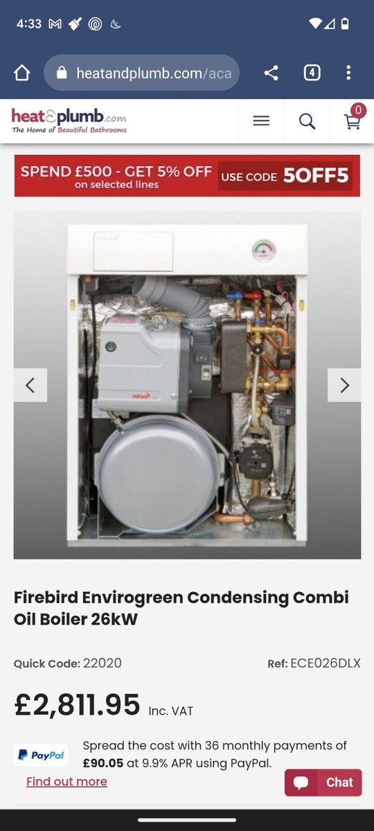 Firebird Envirogreen 26 Kw Internal Combination Oil Boiler | eBay