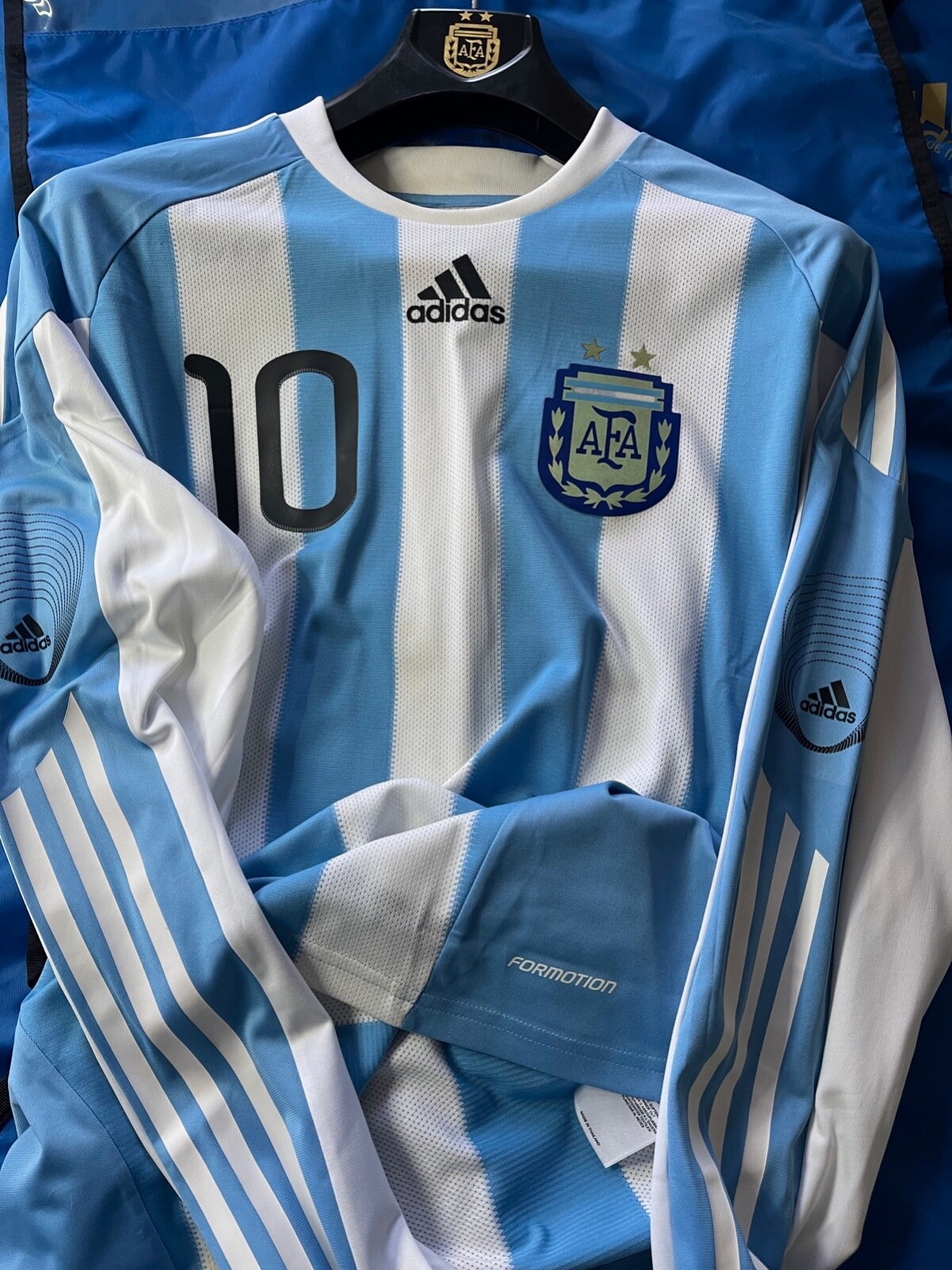 Argentina Adidas Formotion Long Sleeve Jersey  Large Messi