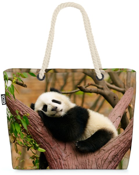 Schlafen Panda Natur Asien Beach Bag Bambus Natur Tier Asien BäR PandabäR Kinde-image