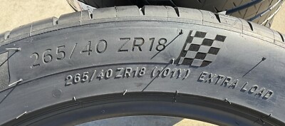 Set of TWO BRAND NEW 265/40ZR18 Michelin Pilot Sport 4S PS4S Tires