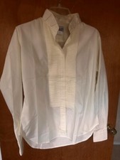 Tuxedo Shirt Reed Hill Pale Yellow Ladies 12 Long Sleeve NEW