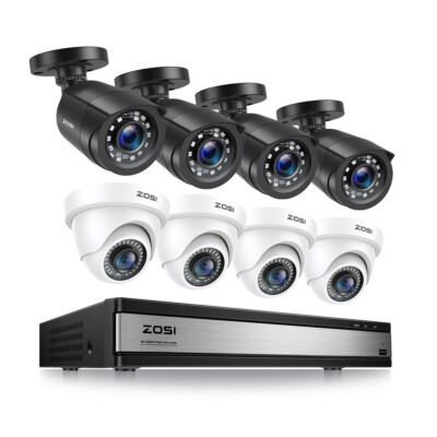 ZOSI 16CH 4in1 5MP Lite DVR 2MP 1080P Home Security Camera System Outdoor Alerts