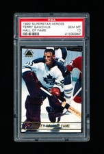 1992 SUPERSTAR HEROES TERRY SAWCHUK HOCKEY HALL OF FAME PSA 10 GEM MINT POP 1