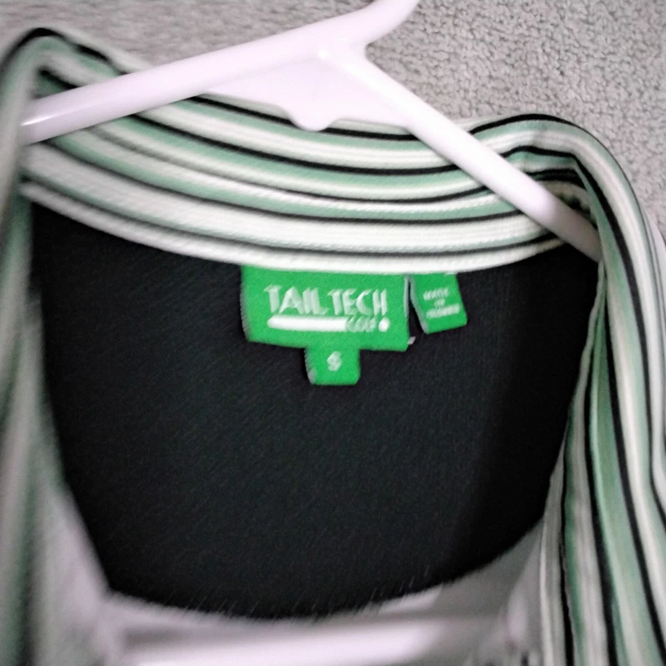 Tail Tech 高尔夫女式背心 S 码绿色条纹无袖按扣 — 第 4/4 张图片