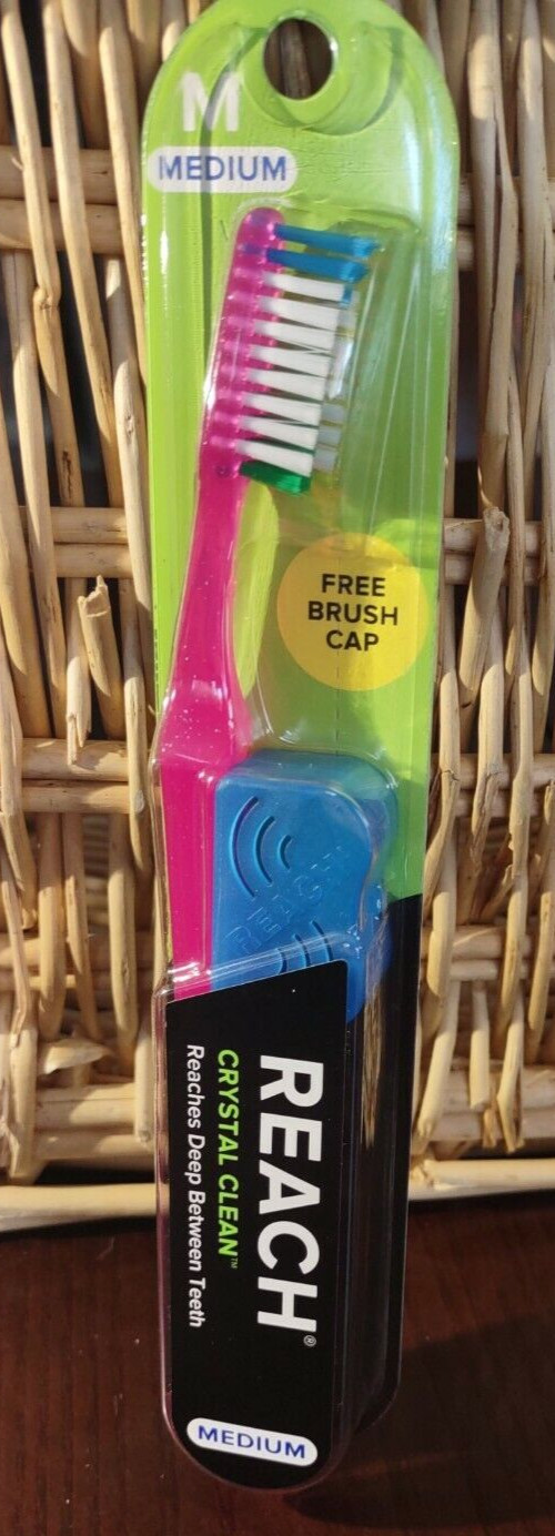 Reach Crystal Clean Medium Tooth Brush-Brand New-SHIPS N 24 
