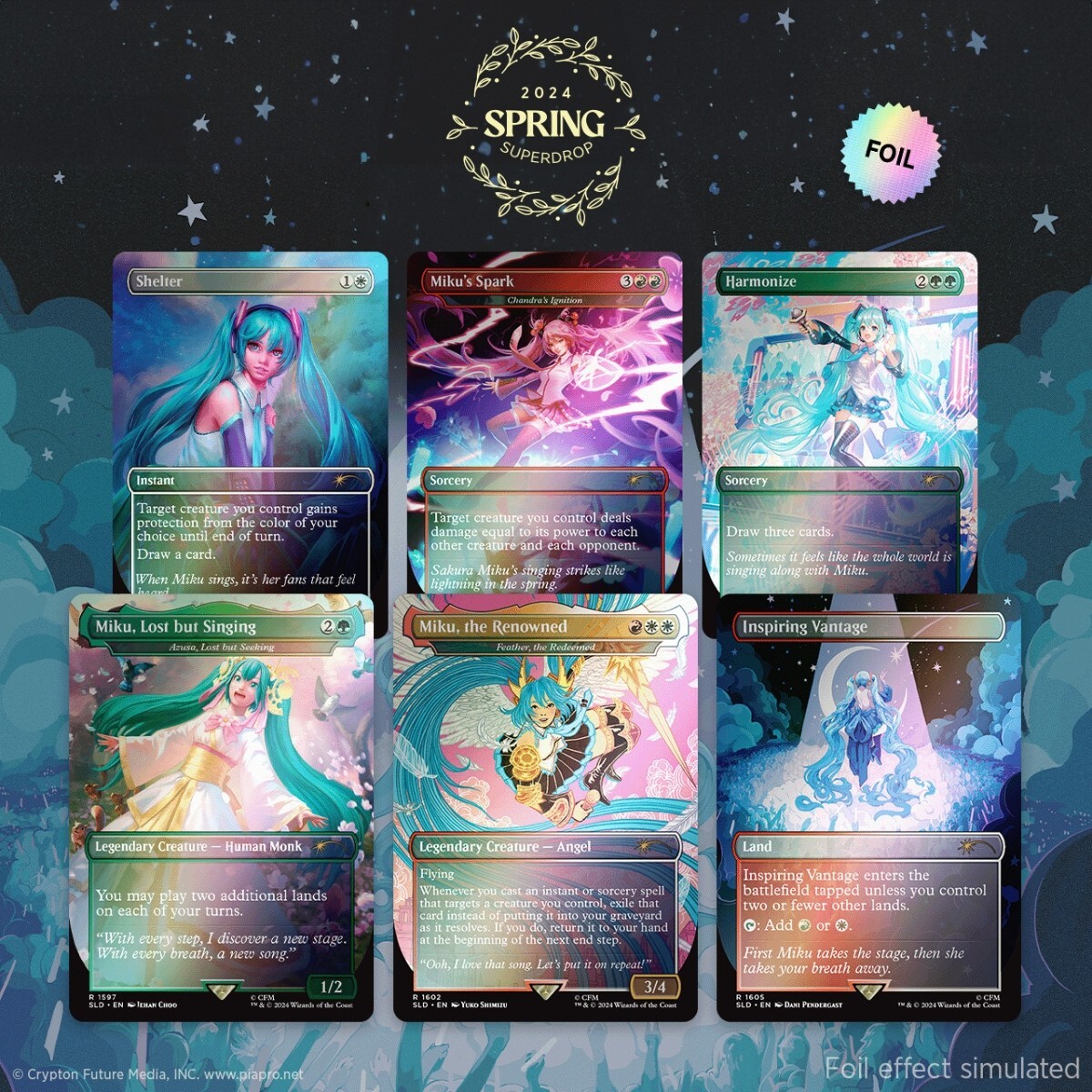 MTG Secret Lair Hatsune Miku: Sakura Superstar FOIL English MTG Secret Lair Hatsune Miku: Sakura Superstar FOIL English