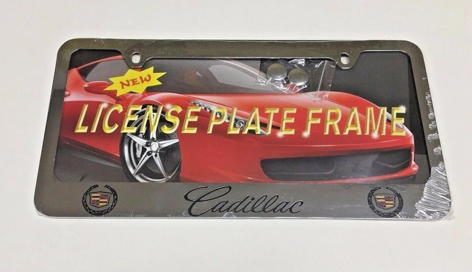 Cadillac Logo License Plate Frame Stainless Steel with Laser Engraved Car Auto - Image 3 of 4