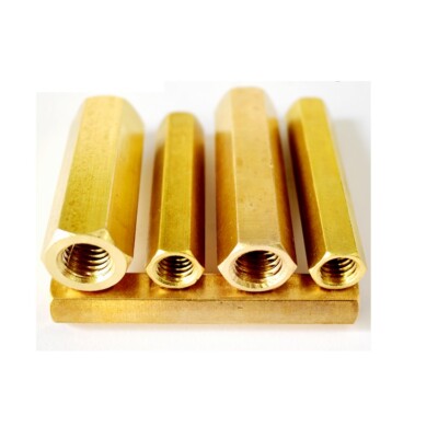 M8 Brass High Hex Connection Nuts Connecting Rod Bar Stud Hex Fully Threaded Nut