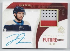 2020-21 SP Authentic Future Watch Rookie Autograph Patch Retro Liam Foudy 40/99