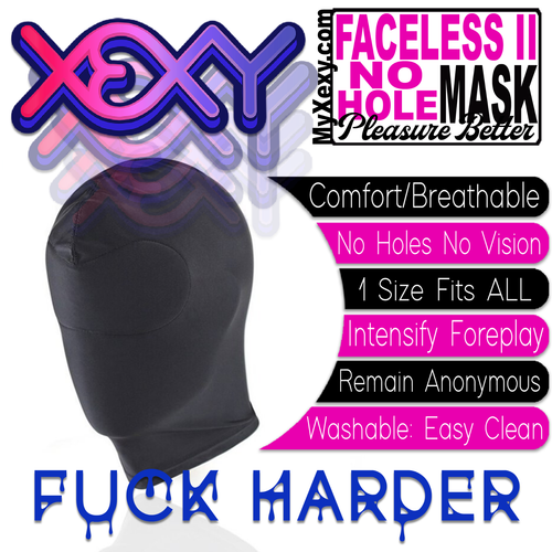 Unisex Full Face Open Eye Mouth Sex Mask Blindfold Spandex Cosplay Costume Hood! - Picture 15 of 17