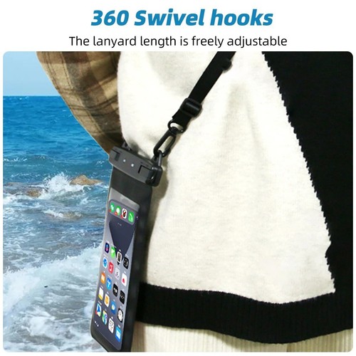 Étui de téléphone étanche sac sec pochette natation sous-marine écran tactile couverture cellulaire - Photo 15 sur 18