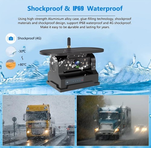 Wireless 10" DVR Monitor BSD Solar Backup Camera Hitch Magnetic Battery 10000mAh - Picture 9 of 24