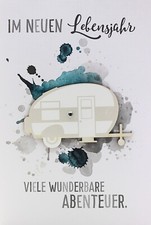 Wohnwagen Karte Camping Geburtstagskarte Geburtstag Camper Glückwunschkarte KE
