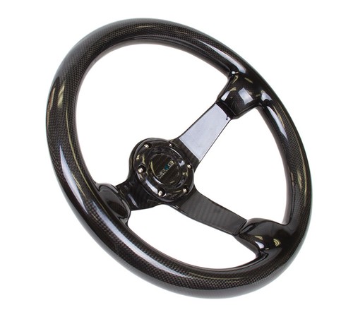 Nrg Full Carbon Fiber Steering Wheel 3" Deep Dish 350Mm Wet carbon St-036Cf - Picture 2 of 4