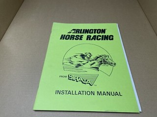 Strata ARLINGTON HORSE RACING Arcade Video Game Manual