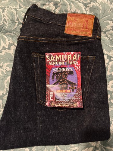 Samurai S5100VX Zero Plus 17oz Straight Fit Selvedge Denim 35X30 - Ex condition