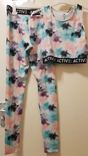 Girls Active Wear Set 2piece Age 13-14years MM All In One Multi Crop Top-Legging