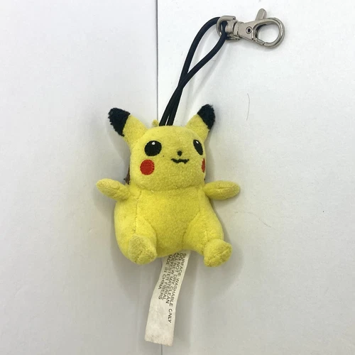 Vintage Pokémon Pikachu Keychain 1999 Plush Toy Nintendo 3.5" Berkshire Clip