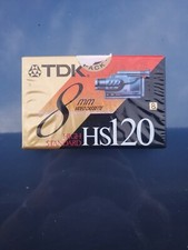 New TDK 8mm Video Cassette Blank HS120 - High Standard 120 Minute TDK 8mm Video