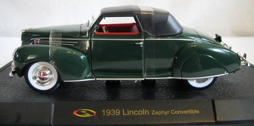 Signature Models 1939 Lincoln Zephyr Convertible 1/32 Plastic Display Case NIB - Picture 4 of 10