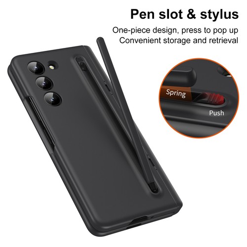 Für Samsung Z Fold 5/4/3 Stoßfeste Scharnier Hülle Ständer Displayabdeckung mit Stylus - Bild 14 von 41