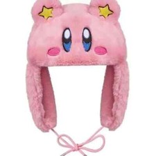 Japanese Cartoon Anime Kirby Hat Pink Ushanka Hat Cute Y2K Warm Winter Hat