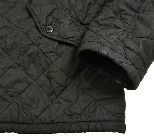*HOT Men's BARBOUR @ CHEALSEA SPORTS QUILT CORDUROY Collar Zipper BLACK Jacket S - Picture 8 of 15
