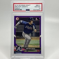 2018 Bowman Draft Greyson Jenista #BD-31 Purple Parallel /250 PSA 10