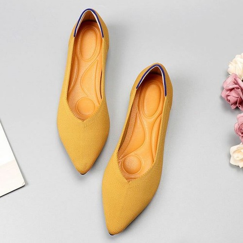 Women's Ballet Flats Mesh Loafers Soft Bottom Stretch Shoes Pointed Toe Shoes - Picture 11 of 27