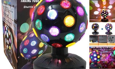 Spinning 6 Inches Disco Ball Light Adjustable Rotating Speed Light Brightness 