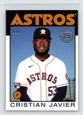 2021 Topps 1986 Topps Baseball 35th Anniversary Cristian Javier 86B-70 RC Astros