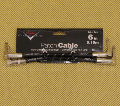 099-0820-041 Fender Custom Shop Patch Cables 6inch Straight-Straight Angle
