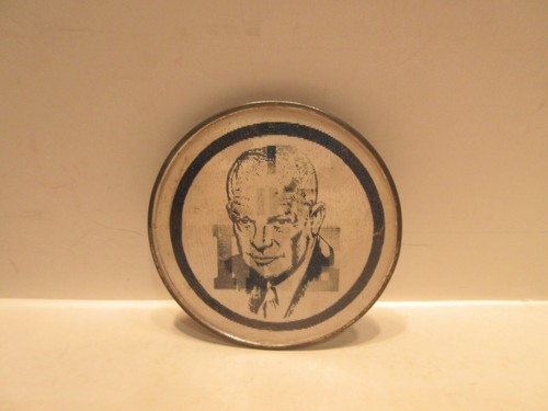 1950s President Eisenhower I Like Ike 2 3/4 Inch Flicker Pinback Button Politics - Picture 2 of 5