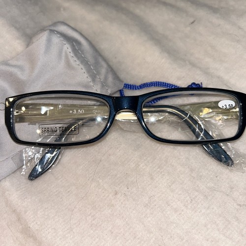 JM New York Reading Glasses +350 Joy Mangano Spring Temple With Bag eBay