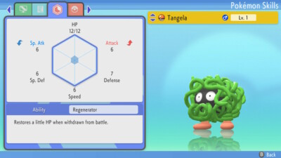 Pokemon Brilliant Diamond Shining Pearl BDSP - Shiny 6IV Tangela
