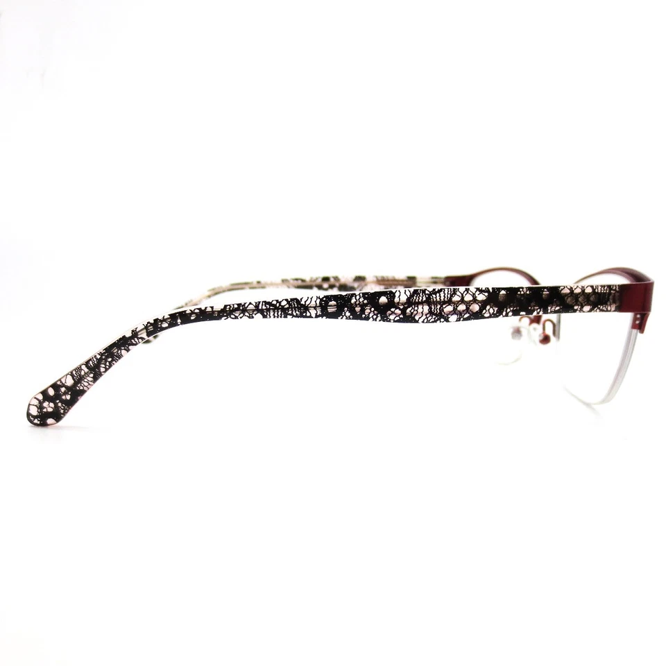 Monturas para gafas Tempo WR 6100 BU negro borgoña ojo de gato medio borde 52-17-135 Foto 3 de 4