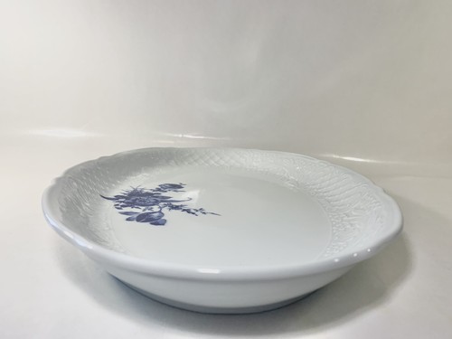 Schumann Bavaria ECHT Cobalt Blue Roses Blue Flowers Large Serving Plate Germany - Picture 6 of 8
