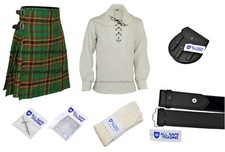 Men Scottish 9 Pieces 8 Yards Kilt Outfit with Sporran, Tara Murphy Tartan