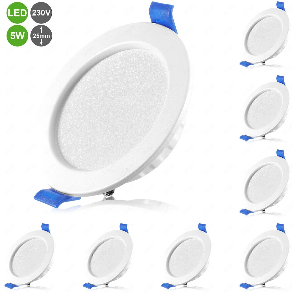 20X LED Einbaustrahler Dimmbar Einbauleuchten Flach Decken Einbau Spot Set 230V - Bild 2 von 4